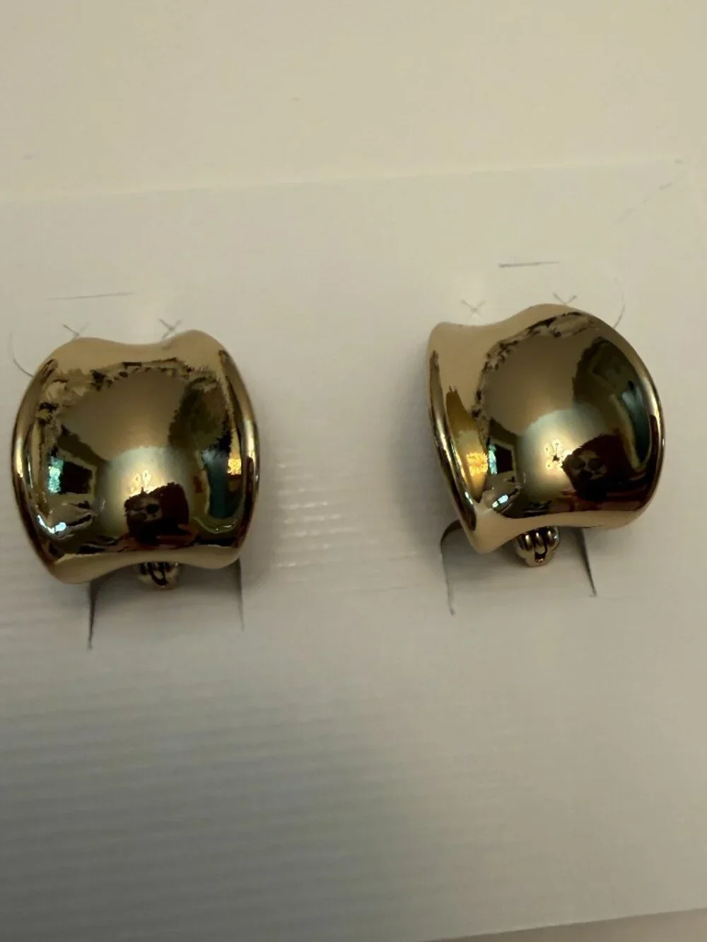 NEW 2 Pairs Clip On Earrings Gold Tone NWT